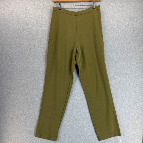 Natori Womens Size 2 Olive Green Side Zip Pull On Pants Slacks Office Casual - Picture 1 of 13